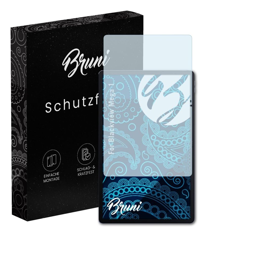 Bruni Screen Protector compatible with Blackview Mega 1 Protector Film, crystal clear Protective Film (2X)