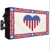 FALABON88 Outdoor TV Cover 75 Inch, Weatherproof Waterproof 4th of July American Flag Outside TV Covers with Zipper Flap, Patriotic Love 600D TV Enclosure Protector for Outside Flat Screen TV view 1