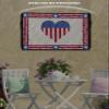 FALABON88 Outdoor TV Cover 75 Inch, Weatherproof Waterproof 4th of July American Flag Outside TV Covers with Zipper Flap, Patriotic Love 600D TV Enclosure Protector for Outside Flat Screen TV view 3