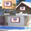 FALABON88 Outdoor TV Cover 75 Inch, Weatherproof Waterproof 4th of July American Flag Outside TV Covers with Zipper Flap, Patriotic Love 600D TV Enclosure Protector for Outside Flat Screen TV view 4