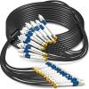 15 Meters 12 Core Industrial TPU LC to LC Outdoor Armored Fiber Optic Cable, 12 Strands OS2 Single Mode Fiber Patch Cable with LC Connectors, 9/125um, OD-6mm, Direct Burial LC-LC view 1