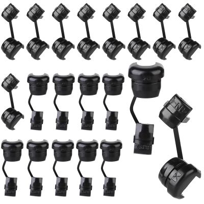 20PCS Electric Cable Protection Cord Buckle Black Wire Cover Round Nylon Cable Strain Relief Bushing Wire Strain Relief Bush Cord Grommet 6N-4 4N-4