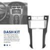 Hubceuo 2 Din Car Stereo Frame Trim Kit of Dashboard for Yaris Vitz Platz 2005-2011 DVD Player Installation Bezel Fascias, Black & Silver, 500136346 view 4