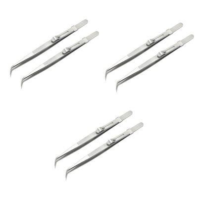 NOLITOY 6pcs Thickened Pointed Tweezers Kit Steel Tweezers Set Multifunctional for Manicure Jewelry Diy Repair