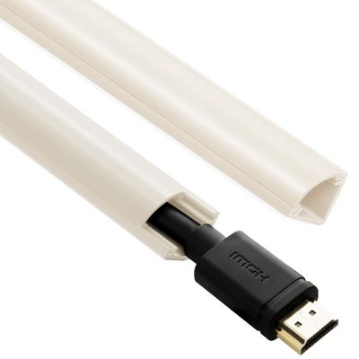 136in Corner Cable Concealer, Corner Cord Hider for One Cord, Wire Covers for Cords, Paintable Corner Cord Cover, Cable Management Channel Cable Raceway for Wall, Floor Baseboard, Ceiling -8 X L17in