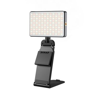 Andoer Video Conference Lighting Bi-Color LED Light Portable Vlog Light 120pc Beads CRI95 2500K-9000K Color Temperature Mini Photography Lamp with Light Stand for Online Meeting Live Streaming Selfie