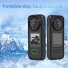 YYCAMUS Waterproof Action Camera with 1/1.27"" Sensor, 4K Video Streaming 20MP Photos Stabilization Video Camera, 1.4"" IPS Touchscreen Dual Microphones Webcam WiFi Camera Body Cam, Black view 2