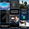 YYCAMUS Waterproof Action Camera with 1/1.27"" Sensor, 4K Video Streaming 20MP Photos Stabilization Video Camera, 1.4"" IPS Touchscreen Dual Microphones Webcam WiFi Camera Body Cam, Black view 3