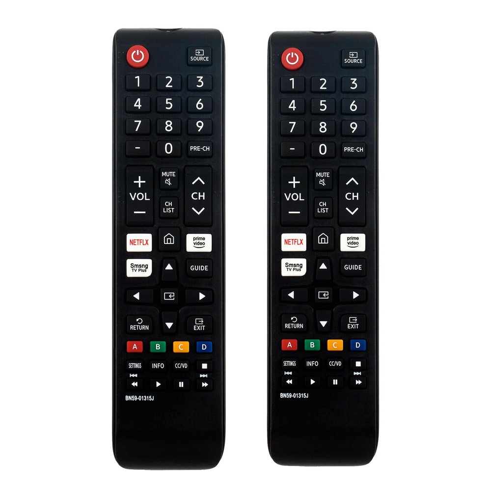 2 Pack BN59-01315J Replace Remote Control Compatible for Samsung Smart TV Crystal Curved Frame QLED UHD LCD LED HDTV 3D TVs CU8000 DU8000 CU7000 DU7200 Q60C Q70C BN59-01289A BN59-01301A BN59-01432A