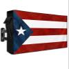 Red Blue Outdoor TV Cover Waterproof & Weatherproof TV Covers with Roll Up Front Flat for 40-43 Inch, Outside Zipper TV Screen Protector Enclosure Remote Control Pocket, National Star Stripe Flag view 1