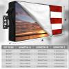Red Blue Outdoor TV Cover Waterproof & Weatherproof TV Covers with Roll Up Front Flat for 40-43 Inch, Outside Zipper TV Screen Protector Enclosure Remote Control Pocket, National Star Stripe Flag view 2