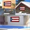 Red Blue Outdoor TV Cover Waterproof & Weatherproof TV Covers with Roll Up Front Flat for 40-43 Inch, Outside Zipper TV Screen Protector Enclosure Remote Control Pocket, National Star Stripe Flag view 4
