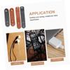 Angoily 2sets Leather Cable Straps Earphone Winder Usb Cord Organizer Cable Holders Management for Home Office view 2