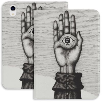 Evil Eye Hand Case for iPad iPad Mini 5/4/3/2/1(7.9- Inch) iPad Mini 6 (8.3-inch, 2021) with Pencil Holder, Protective Case with Soft TPU Back, Auto Sleep/Wake Cover