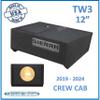 2019-2024 Sierra Crew Cab 12" Sub Box Subwoofer Enclosure TW3 view 2
