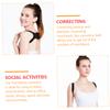 FOMIYES 2pcs Humpback Belt Posture Support for Adults Back Straightener High-viscosity Stickers Black White for Daily Use and Hunchback Relief view 3