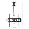 Ceiling TV Mount, Hanging Full Motion TV Mount Bracket Fits Most 32-60 Inch TVs, Height Adjustment | Tilt & Swivel Design | 360 Rotation| (Size : 0.5-2.9m) (0.5) view 2