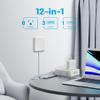 Flat Extension Cord with Outlet Cover, Olcorife Flat Plug Power Strip with 8 Outlets and 4 USB Ports, 2000 Joules Surge Protector, 5 FT Cord Hidden Outlet Extender for Tight Spaces view 2