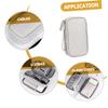 Angoily Headphone Box Protective Cover Small Organizer Bag for Electronics Travel Cord Organizer Cable Accessories Charger Case Gray view 3