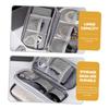 Angoily Headphone Box Protective Cover Small Organizer Bag for Electronics Travel Cord Organizer Cable Accessories Charger Case Gray view 4