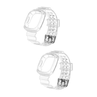 Angoily 2pcs Wristband Case Band for Sense and TPU Transparent Protective Strap Soft and Comfortable Wear Quick Release Design for Active Lifestyles