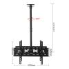 tv Wall Mount Double Screen Ceiling TV Mount, Adjustable Tilt Swivel TV Bracket, Fits Most 40-70 Inch LED Screen Display (Size : 3m) (1m) view 2