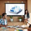 Xnyaizyc Portable Projector Screen 60 72 80 Inch, Wall & Ceiling Mounted HD Projection Screen with 4:3 Ratio 16:9 Ratio, Movie Screen for Home School Cinema Theater Outdoor Indoor (Size : 60" (4:3)) view 2