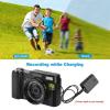 Cameras for Photography 2.7k Camera D1 3.0 MP Photographic Camera 4X Zoom Rotating Screen Professional EIS Video Camera W/h YouTube (Bundle : US Plug Color : Black) view 3
