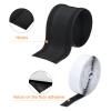 MECCANIXITY Floor Cord Cover 9.8 Ft x 2.8" Grip Floor Cable Protector Management for Home Floor with Adhesive Backing Prevent Tripping Nylon Polyester Blend Black 2Pcs view 3