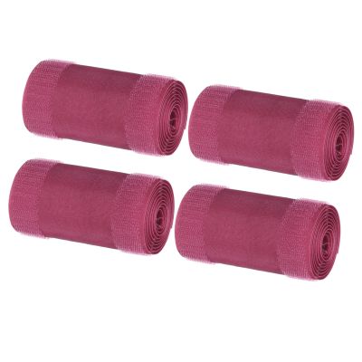 MECCANIXITY Carpet Cord Cover 3.3 Ft x 4" Grip Floor Cable Protector Management for Commercial Carpet and Loop Style Rugs Prevent Tripping Nylon Polyester Blend Red 4Pcs