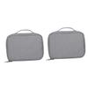 Angoily 2pcs Travel Electronics Organizer Bag Multifunctional USB Cable Pouch Grey Accessory Case Mesh Pockets for Cords Earphones Chargers for Backpack Suitcase Storage view 1