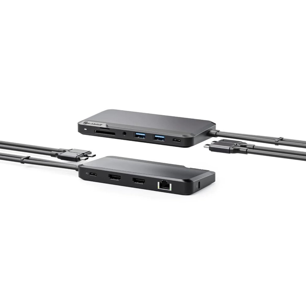 Alogic Portable Dock for Mac 10-in-1 with Dual Display 4K 60Hz Support - Dark Grey