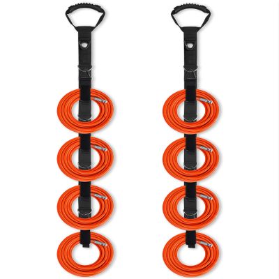 Extension Cord Organizer 2 Pack - Flexible Detachable Cable Straps, Vertical Space Saver for Garage, Shed, Garden, Wall Cord Holders
