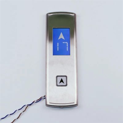 1Set XAA308NA8 LCD Outbound Panel 4.3 Inch Black Blue Screen Round Button Elevator Accessories Parts (Color : Black, Size : Black screen)