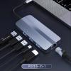 USB C HUB Dongle, 6-in-1 USB C Adapter Docking Station with 4K 30HZ 1080P HDMI,87W USB C PD,USB3.0 * 3,RJ45 Ethernet,Compatible with MacBook Pro/Air, Other Type C Latops Devices. view 2