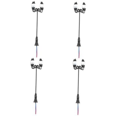 Vaguelly 8pcs Miniature Street Lamp Model for Sand Table Decor Scale Unique Landscape Lighting for House and Model Decorations