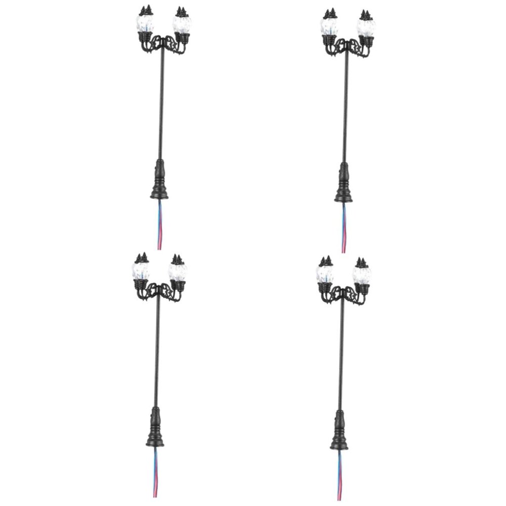 Vaguelly 8pcs Miniature Street Lamp Model for Sand Table Decor Scale Unique Landscape Lighting for House and Model Decorations