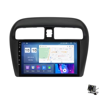 ADMLZQQ Car Stereo 9" Android 12 Double Din Bluetooth Autoradio for Mitsubishi Mirage Attrage 2012-2018,Touchscreen Radio with GPS Car-Play Bluetooth SWC Backup Camera 5G WiFi AM/FM,M200s