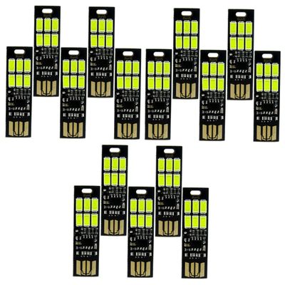 Uonlytech 15pcs Portable Touch Lamps Adjustable Led Emergency Lights for Outdoor Activities Hiking and Work USB Rechargeable White Light