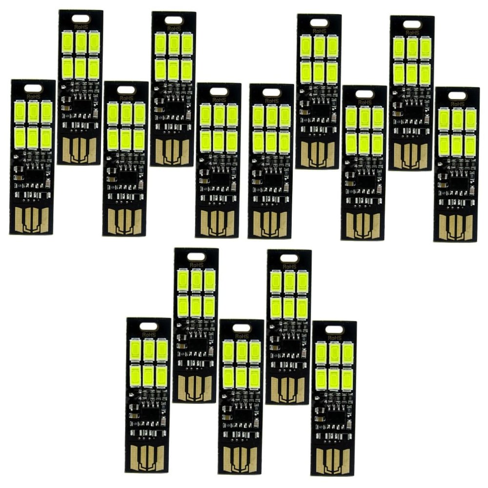 Uonlytech 15pcs Portable Touch Lamps Adjustable Led Emergency Lights for Outdoor Activities Hiking and Work USB Rechargeable White Light