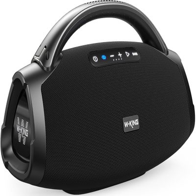 W-KING 300W PEAK Party Large Speaker, 40Hz Massive Bass/Subwoofer 7.5, Big Portable Speaker with IPX7 Waterproof/Sound APP/EQ/Fast Charging/Stereo Pair/OTG/TF/USB/AUX,Loudest Wireless Outdoor Boombox