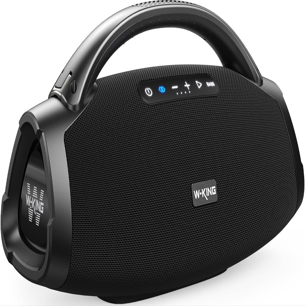 W-KING 300W PEAK Party Large Speaker, 40Hz Massive Bass/Subwoofer 7.5, Big Portable Speaker with IPX7 Waterproof/Sound APP/EQ/Fast Charging/Stereo Pair/OTG/TF/USB/AUX,Loudest Wireless Outdoor Boombox