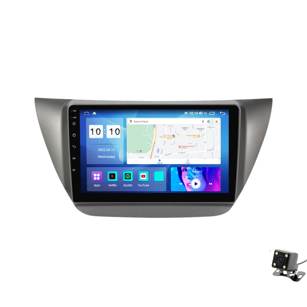 ADMLZQQ Android 12 Head Unit 2 Din Car Stereo Sat Nav for Mitsubishi Lancer IX 2006-2010 Radio GPS Navigation 9'' MP5 Multimedia Video Player FM Receiver Support 4G SIM 5G WiFi SWC,M300s