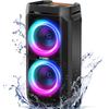 W-KING 220W Peak Party Bluetooth Speaker Large, Deep Bass 115 dB Loud Speaker Wireless Boombox, IPX6 Waterproof Portable Speaker Outdoor Big Subwoofer/24H/V5.3/MIC-GTR in/RGB Lights/Echo/EQ/TF/USB/AUX view 1