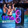 W-KING 220W Peak Party Bluetooth Speaker Large, Deep Bass 115 dB Loud Speaker Wireless Boombox, IPX6 Waterproof Portable Speaker Outdoor Big Subwoofer/24H/V5.3/MIC-GTR in/RGB Lights/Echo/EQ/TF/USB/AUX view 4