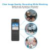 LOCADENCE Body Camera, 1080P HD Video 180 Degree Rotating Lens Night Vision Wirelessly Connection Supports 256GB Memory Card Camera with Speaker Cycling Night Running view 3
