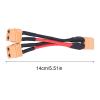 MUNEFE XT60 Parallel Cable, M Fem RC Connector Adapter, Parallel Splier Cable Dual Extension for RC Baery(1 M and 2 Fem) view 3