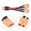 MUNEFE XT60 Parallel Cable, M Fem RC Connector Adapter, Parallel Splier Cable Dual Extension for RC Baery(1 M and 2 Fem) view 4