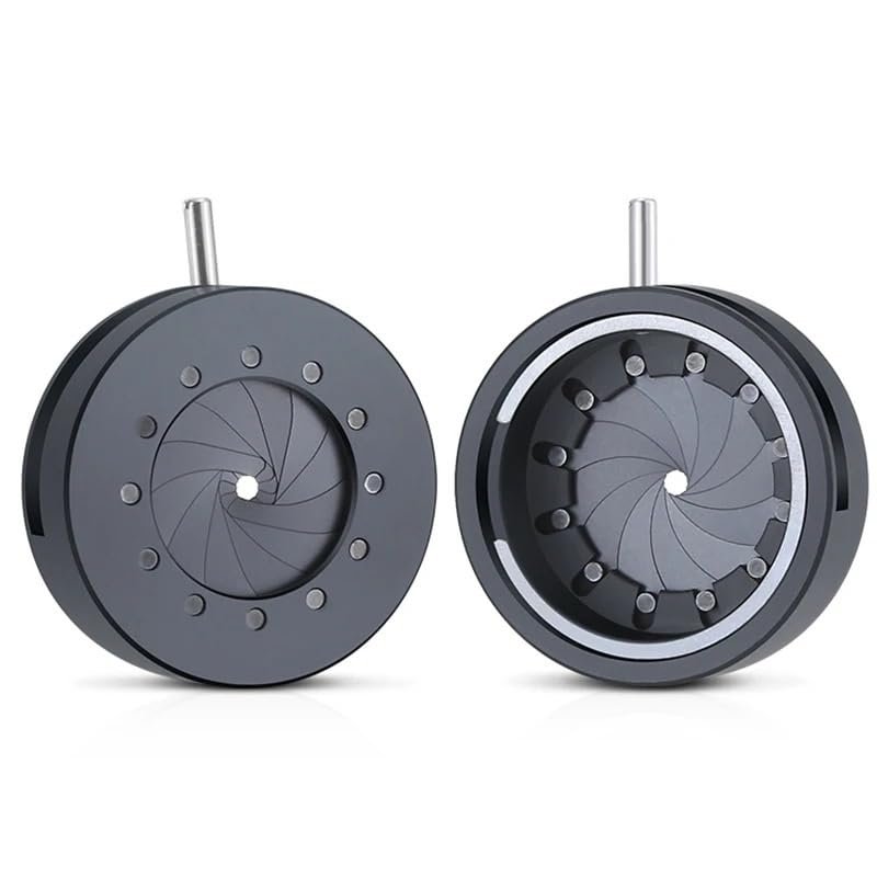 AMNOUR 1PCS Adjustable Iris Diaphragm Aperture 0.5-15mm for Surveillance Camera Laser Rangefinder Microscope