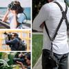 Leopacat Dual Camera Harness, Adjustable Shoulder Strap with Quick Release Safety Tether for Professional Photographers and Outdoor Gear Harness Double Cameras Photography Accessories view 2